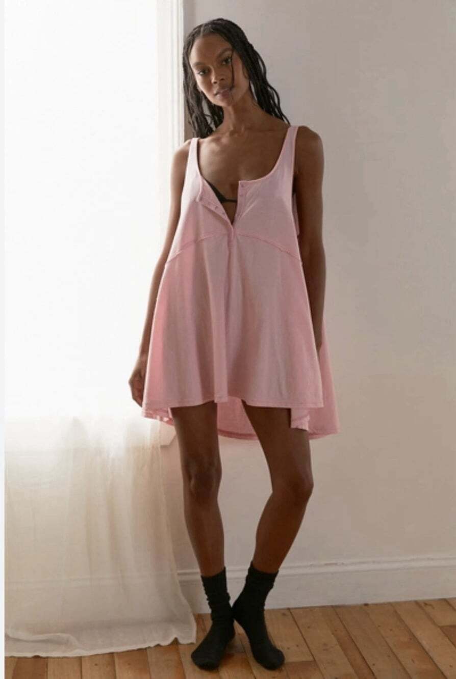 Out From Under Mayer Pink Babydoll Mini Dress Small Urban Outfitters